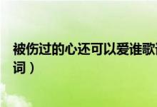 被傷過(guò)的心還可以愛(ài)誰(shuí)歌詞（被傷過(guò)的心還可以愛(ài)誰(shuí)整首歌詞）