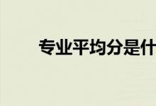 專業(yè)平均分是什么意思（如何計算）
