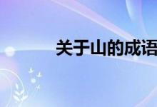關(guān)于山的成語（描寫山的成語）