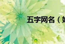 五字網(wǎng)名（好聽(tīng)的五字網(wǎng)名）