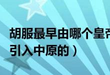 胡服最早由哪個(gè)皇帝引入中原（胡服最早是誰引入中原的）