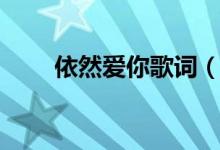 依然愛你歌詞（依然愛你歌曲簡介）