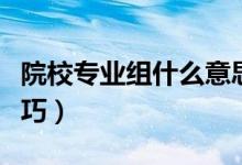 院校專業(yè)組什么意思（院校專業(yè)組志愿填報技巧）