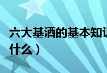 六大基酒的基本知識(六大基酒的基本知識是什么)