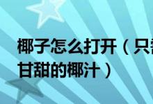 椰子怎么打開(只需要簡單的3步就可以喝到甘甜的椰汁)