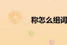 稱怎么組詞（稱如何組詞）