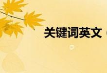 關(guān)鍵詞英文（關(guān)鍵詞有哪些）