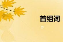 首組詞(首的讀音)
