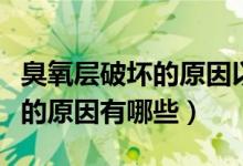 臭氧層破壞的原因以及防護(hù)對(duì)策（臭氧層破壞的原因有哪些）