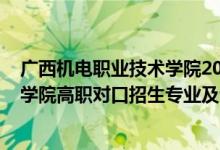廣西機電職業(yè)技術學院2021招生（2022廣西機電職業(yè)技術學院高職對口招生專業(yè)及計劃）