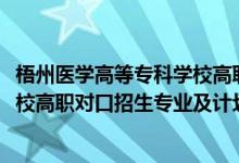 梧州醫(yī)學(xué)高等專科學(xué)校高職擴(kuò)招（2022梧州醫(yī)學(xué)高等?？茖W(xué)校高職對(duì)口招生專業(yè)及計(jì)劃）