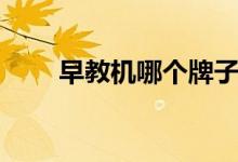 早教機(jī)哪個(gè)牌子比較好(哪款好用)