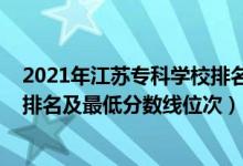 2021年江蘇專科學(xué)校排名及分?jǐn)?shù)線（2022年江蘇?？圃盒Ｅ琶白畹头?jǐn)?shù)線位次）