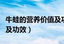 牛蛙的營養(yǎng)價(jià)值及功效（牛蛙有什么營養(yǎng)價(jià)值及功效）