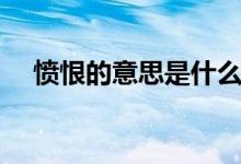 憤恨的意思是什么（詞語(yǔ)憤恨什么意思）