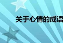 關(guān)于心情的成語(yǔ)（表達(dá)心情的成語(yǔ)）