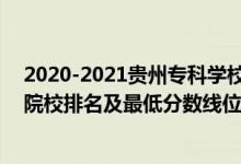 2020-2021貴州?？茖W(xué)校排名及分數(shù)線（2022年貴州?？圃盒Ｅ琶白畹头謹?shù)線位次）
