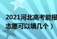 2021河北高考能報幾個志愿（2022河北高考志愿可以填幾個）