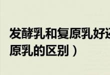 發(fā)酵乳和復(fù)原乳好還是純牛奶好（發(fā)酵乳和復(fù)原乳的區(qū)別）