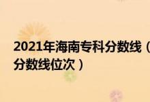 2021年海南?？品?jǐn)?shù)線（2022年海南?？圃盒Ｅ琶白畹头?jǐn)?shù)線位次）