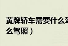 黃牌轎車需要什么駕照能開(kāi)（黃牌轎車需要什么駕照）