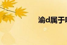 渝d屬于哪個(gè)區(qū)的車牌