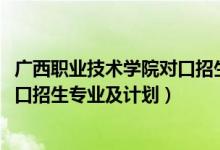 廣西職業(yè)技術(shù)學(xué)院對(duì)口招生（2022廣西科技職業(yè)學(xué)院高職對(duì)口招生專業(yè)及計(jì)劃）