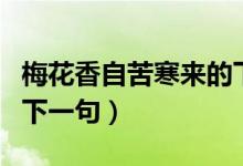 梅花香自苦寒來(lái)的下一句（梅花香自苦寒來(lái)的下一句）