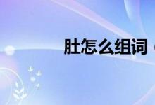 肚怎么組詞(肚組詞有什么)