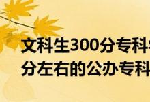 文科生300分專科學(xué)校（2022高考文科300分左右的公辦?？拼髮W(xué)）