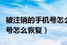 被注銷的手機(jī)號(hào)怎么才能夠看（被注銷的手機(jī)號(hào)怎么恢復(fù)）