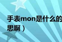 手表mon是什么的縮寫(xiě)（手表mon是什么意思?。?class=