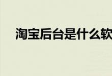 淘寶后臺是什么軟件（淘寶后臺是什么）