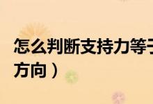 怎么判斷支持力等于重力（怎么判斷支持力的方向）