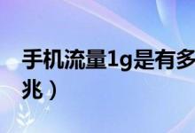 手機流量1g是有多少m（手機流量1g是多少兆）