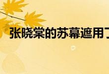 張曉棠的蘇幕遮用了什么唱法（你知道嗎）