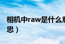 相機中raw是什么意思（相機中raw是什么意思）