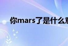 你mars了是什么意思（你mars了解釋）