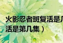 火影忍者斑復(fù)活是幾級(jí)到幾級(jí)（火影忍者斑復(fù)活是第幾集）