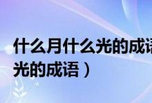 什么月什么光的成語瘋狂猜成語(什么月什么光的成語)