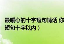 最暖心的十字短句情話 你最愛哪一句（情話大全最暖心浪漫短句十字以內）