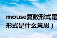 mouse復(fù)數(shù)形式是什么怎么寫（mouse復(fù)數(shù)形式是什么意思）