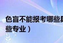 色盲不能報考哪些具體專業(yè)(色盲不能報考哪些專業(yè))