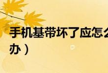 手機(jī)基帶壞了應(yīng)怎么辦（手機(jī)基帶壞了應(yīng)怎么辦）