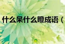 什么呆什么瞪成語（什厶瞪什么呆一個成語）