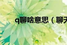 q聊啥意思（聊天說(shuō)qvq是什么意思）