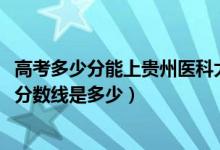高考多少分能上貴州醫(yī)科大學(xué)神奇民族醫(yī)藥學(xué)院（2021錄取分?jǐn)?shù)線是多少）