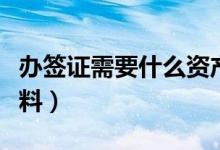 辦簽證需要什么資產(chǎn)證明（辦簽證需要什么材料）
