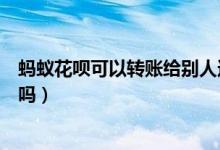 螞蟻花唄可以轉(zhuǎn)賬給別人還款嗎（螞蟻花唄可以轉(zhuǎn)賬給朋友嗎）