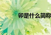 卯是什么簡稱（卯是什么生肖）